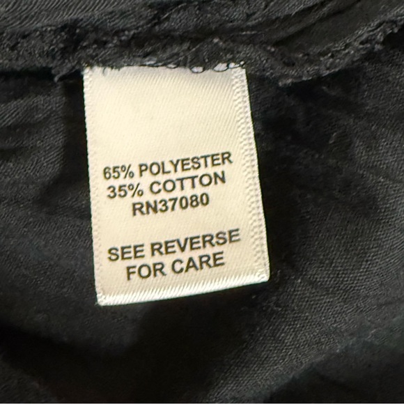 Cato Black White Embroidered Boho Peasant Top Pintuck Short Sleeve XL Tunic - Picture 11 of 13